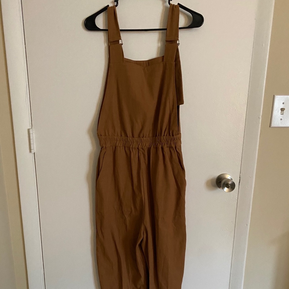 So Perla Tan Overalls